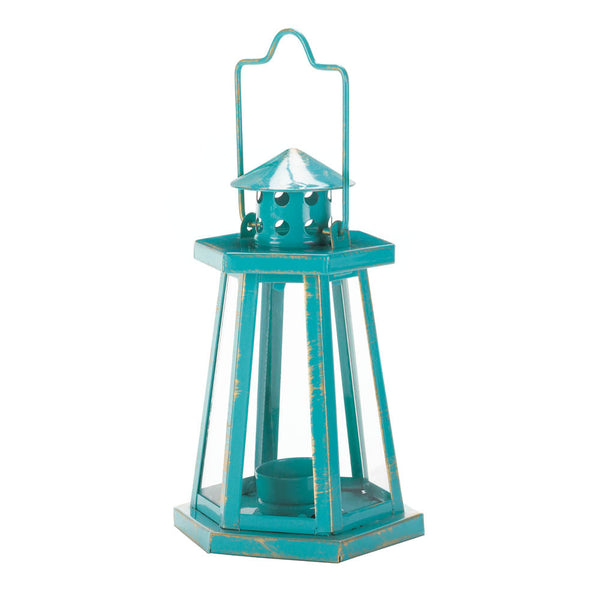 Aqua Lighthouse Mini Lantern