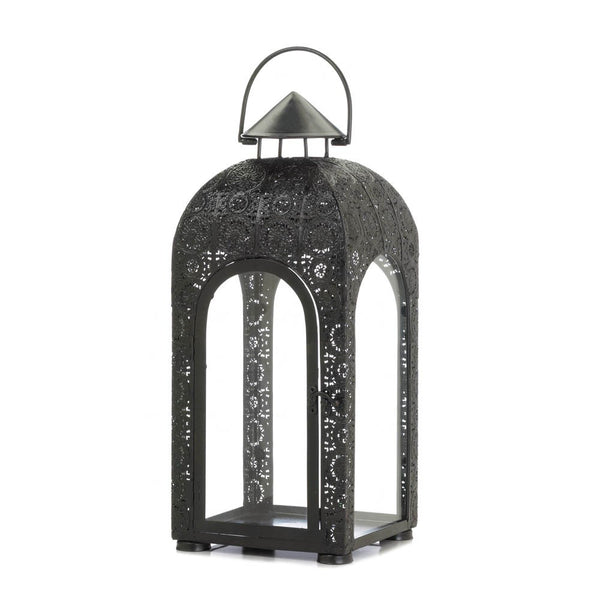 Arched Black Medallion Lantern (L)