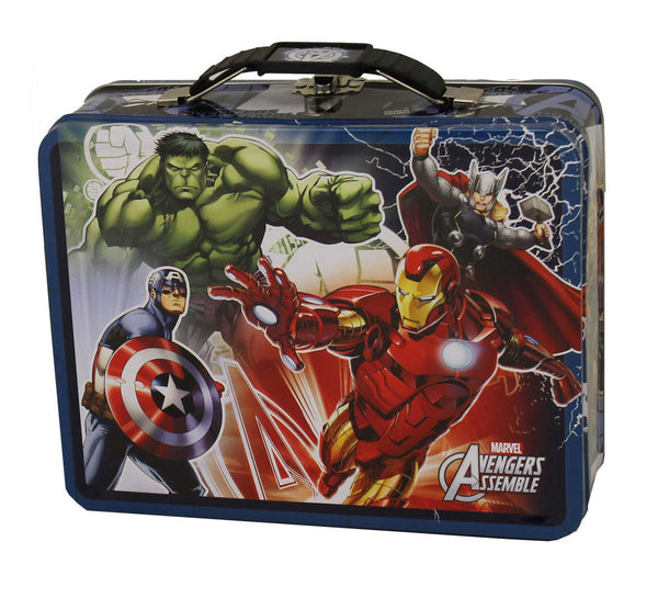 Avengers Assemble Blue Tin Lunch Box