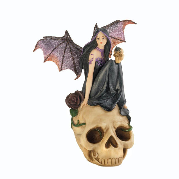 Bat Fairy Skull Figurine