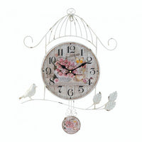 Birdcage Country Rose Wall Clock