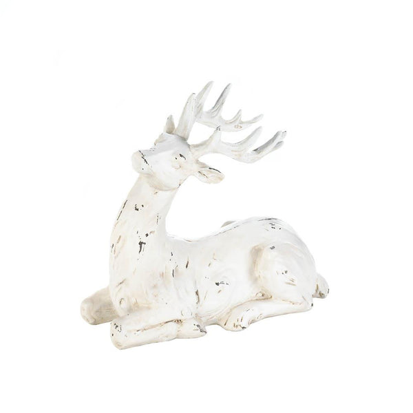 Blitzen Resting Reindeer Figurine