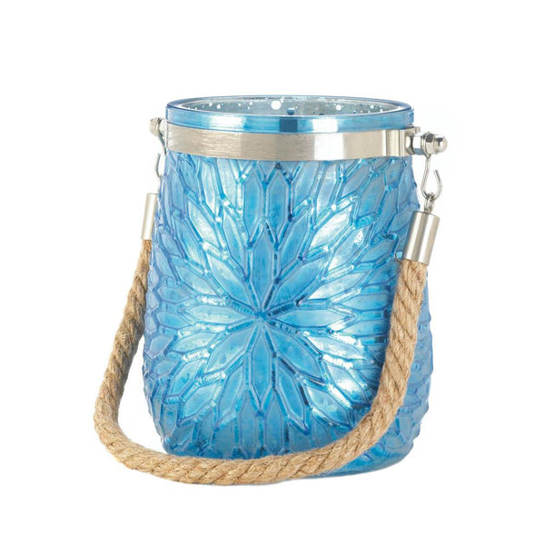 Blue Flower Candle Holder