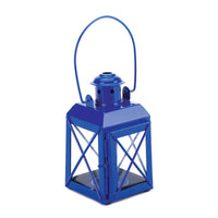 Blue Railway Candle Lantern Lamp