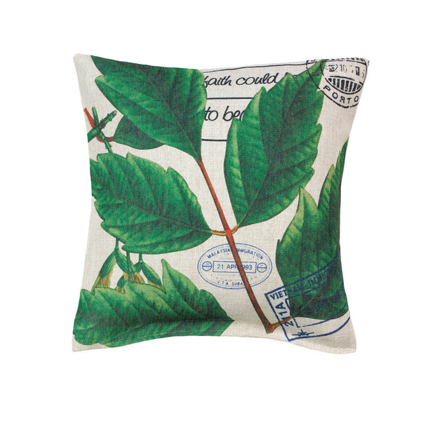 Botanical Leaves Throw Pillow