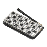 Ladies Checker Crystal Wallet