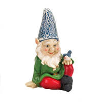 Cheery Gnome Solar Garden Statue