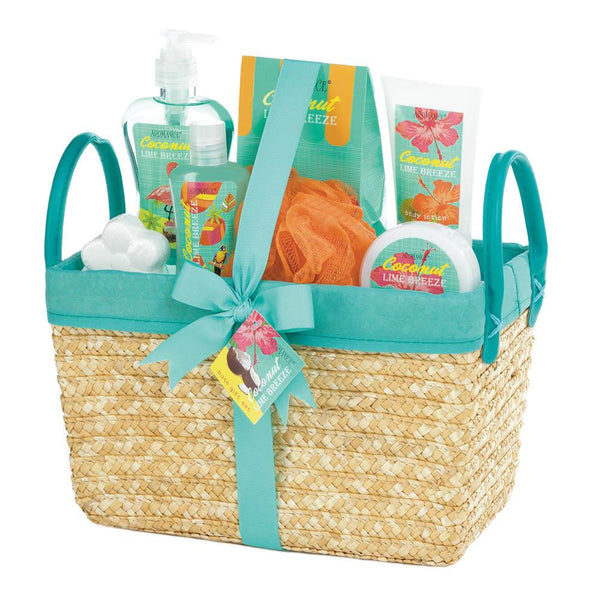 Coconut Lime Tropical Spa Basket Set