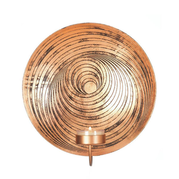 Dizzy Circle Design Plate Wall Sconce