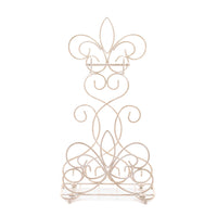 Fleur De Lis Standing Toilet Paper Holder Rack