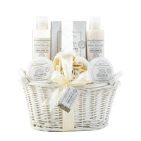 Fresh Herb Tea White Basket Spa Set