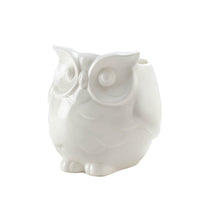 Friendly White Owl Vase