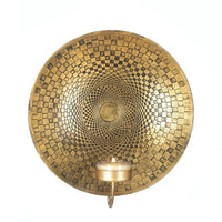 Geometric Golden Plate Wall Sconce