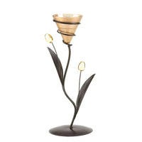 Golden Bloom Candle Holder