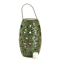 Green LED Candle Lantern