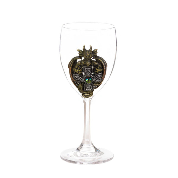 Green Dragon Glass Goblet