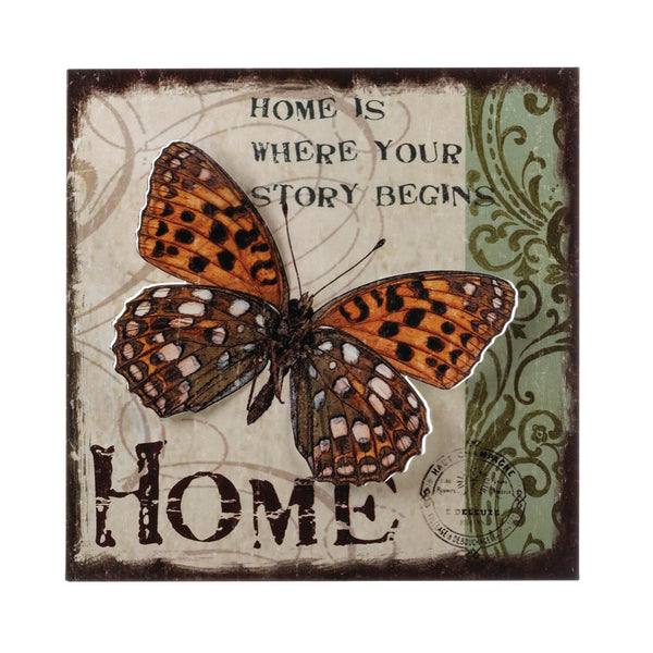 Home Butterfly 3-D Wall Art