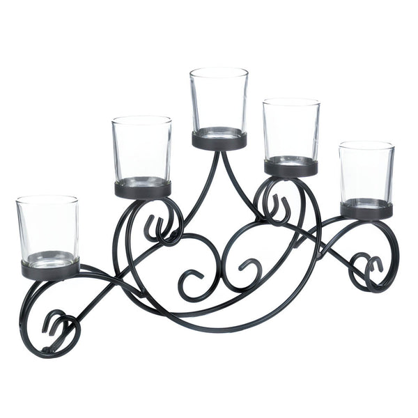 Iron Waves Candle Stand