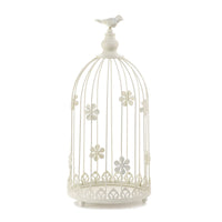 Ivory Birdcage Candle Display