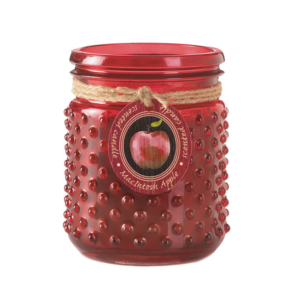 Macintosh Apple Hobnail Jar Candle