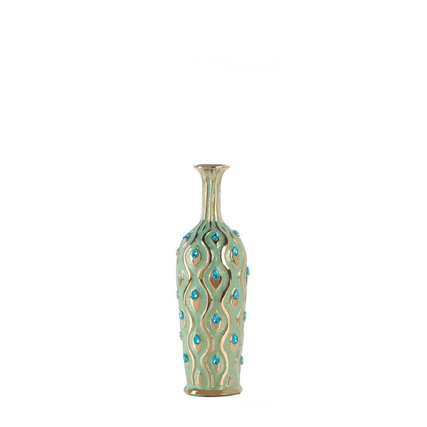 Medium Peacock Jewel Vase