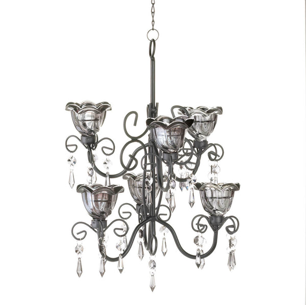 Midnight Blooms Double Chandelier