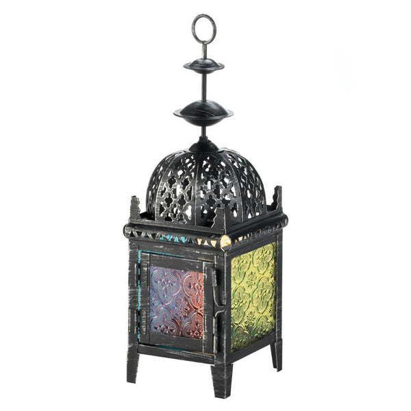 Multicolor Medallion Candle Lantern