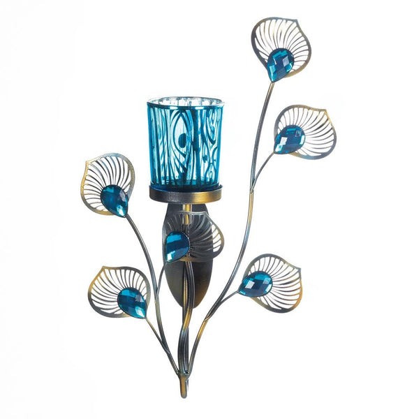 Peacock Inspired Single Sconce