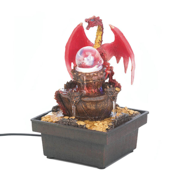 Red Dragon Tabletop Fountain