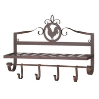 Rooster Silhouette Wall Rack