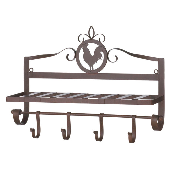 Rooster Silhouette Wall Rack