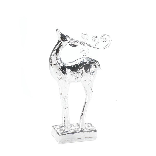 Silver Dasher Reindeer Statue