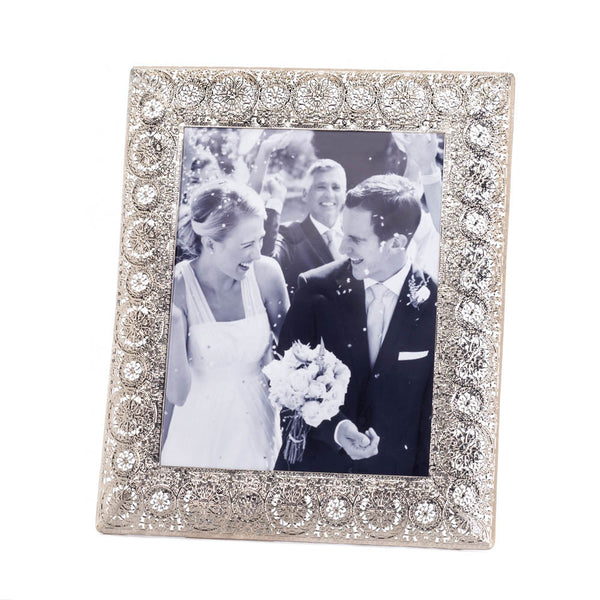 Silver Medallion 8X10 Photo Frame