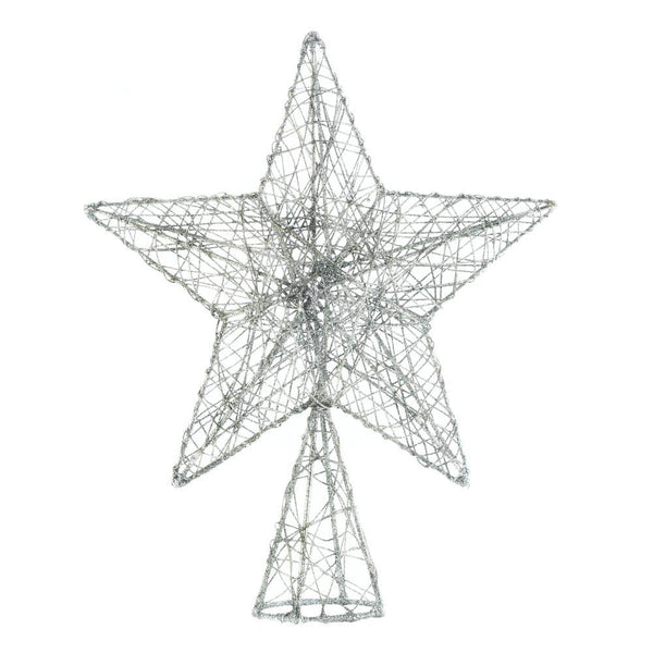 Silver Sparkle Star Tree Topper