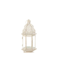 Small Distressed White Lantern