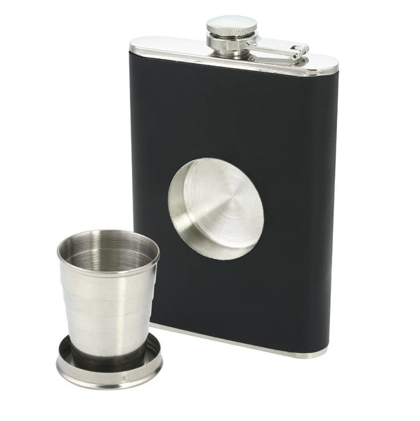 Stainless Steel Flask & Shot Set