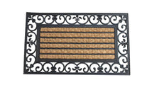 Striped Fleur-De-Lis Border Mat