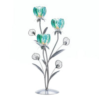 Triple Peacock Bloom Candle Holder