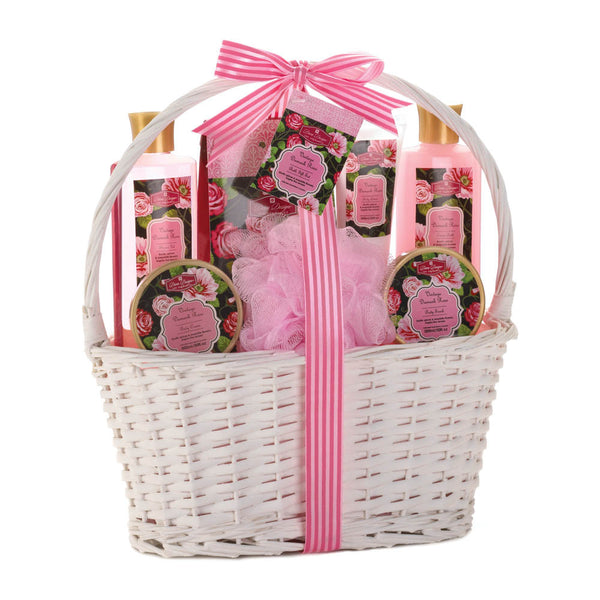Vintage Damask Rose Spa Basket