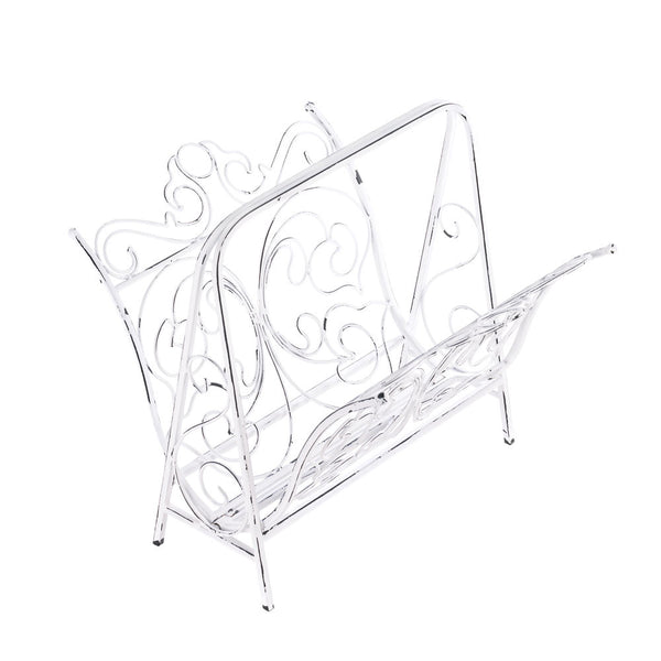 Vintage Magazine Rack - White