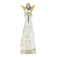 Weathered White Angel Figurine