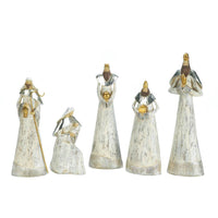 Weathered White Nativity Set