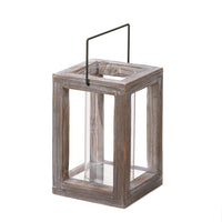 Weathered Wooden Garden Lantern