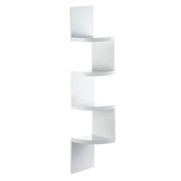 White 4-Tier Corner Shelf