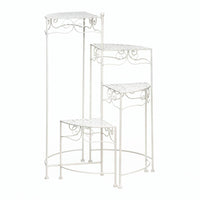 White 4-Tier Plant Stand