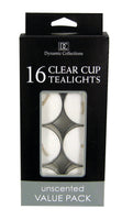 White Clear Cup Tealights