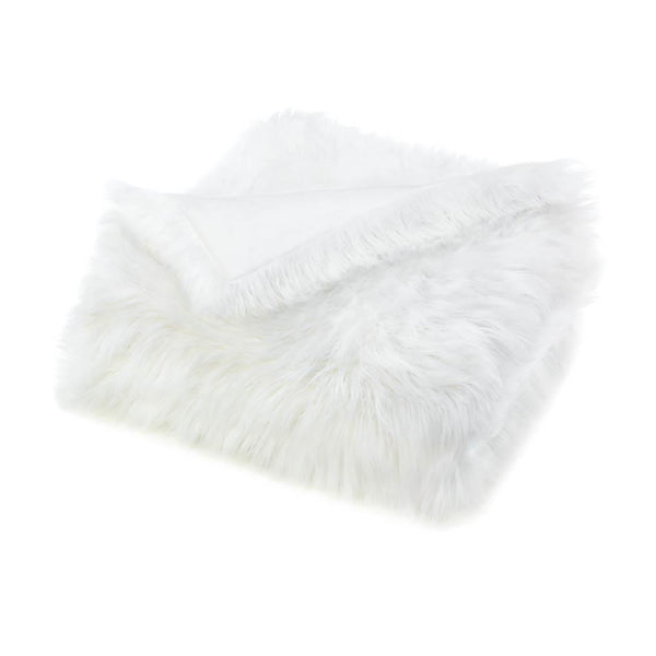 White Faux Fur Blanket