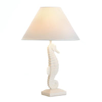 White Seahorse Table Lamp