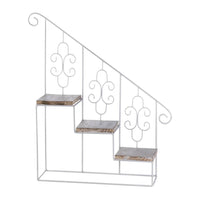 White Stair Steps Wall Shelf