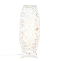 White Woven Floor Lamp